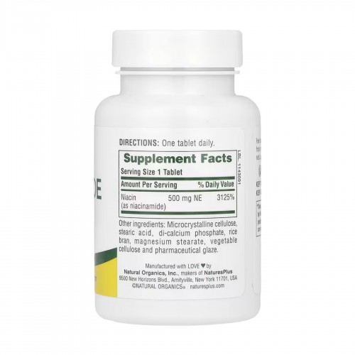 Niacinamide 500 mg - 90 tabs 2023-10-5220 Nature's Plus Niacinamide 500 mg - 90 tabs 2023-10-5220 Nature's Plus