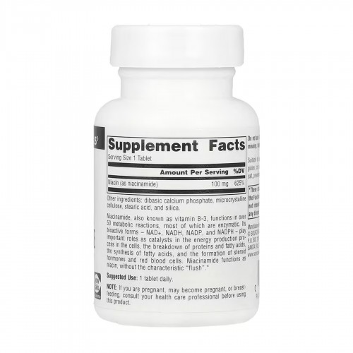 Niacinamide B-3 100 mg - 100 tabs 2023-10-6139 Source Naturals Niacinamide B-3 100 mg - 100 tabs 2023-10-6139 Source Naturals