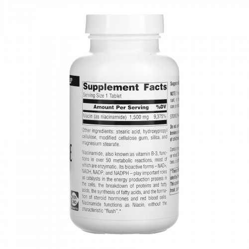 Niacinamide B-3 1500 mg - 100 tabs 2023-10-6158 Source Naturals Niacinamide B-3 1500 mg - 100 tabs 2023-10-6158 Source Naturals