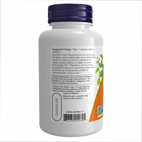 Eleuthero 500mg - 250 vcaps 2022-10-0704 Now Foods Eleuthero 500mg - 250 vcaps 2022-10-0704 Now Foods