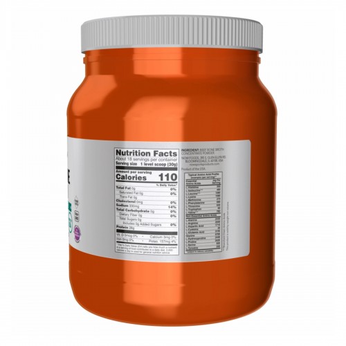 Beef Bone Broth Pwd - 1.2 lbs 2022-10-2388 Now Foods Beef Bone Broth Pwd - 1.2 lbs 2022-10-2388 Now Foods
