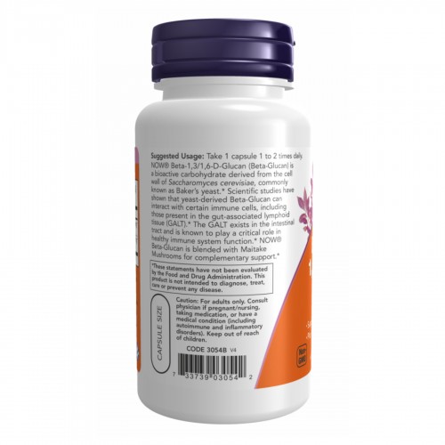 Beta-1,3/1,6-D-Glucan 100mg - 90 vcaps 2022-10-0695 Now Foods Beta-1,3/1,6-D-Glucan 100mg - 90 vcaps 2022-10-0695 Now Foods