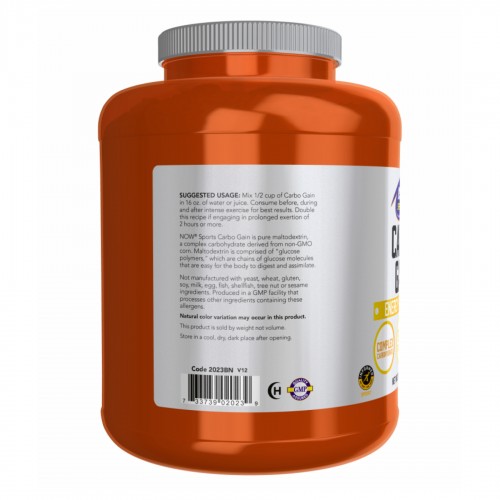 Carbo Gain - 8 lb 2022-10-2391 Now Foods Carbo Gain - 8 lb 2022-10-2391 Now Foods