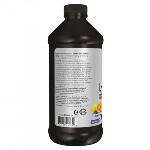 Carnitine Liquid 3000mg - 473ml 2022-10-2538 Now Foods Carnitine Liquid 3000mg - 473ml 2022-10-2538 Now Foods