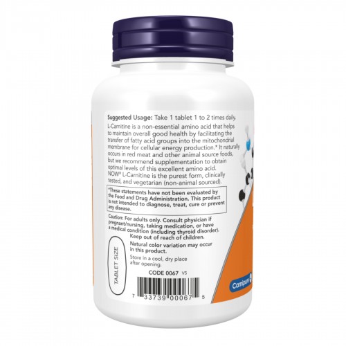 Carnitine Tartrate 1000mg - 100 tabs 2022-10-2540 Now Foods Carnitine Tartrate 1000mg - 100 tabs 2022-10-2540 Now Foods