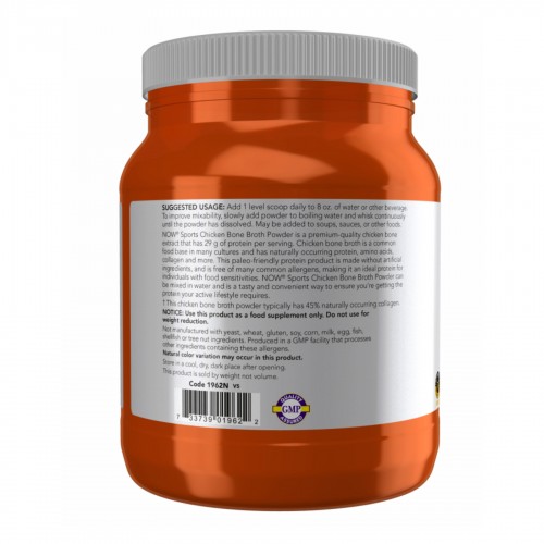 Chicken Bone Broth Pwd - 1.2 lbs 2022-10-2389 Now Foods Chicken Bone Broth Pwd - 1.2 lbs 2022-10-2389 Now Foods