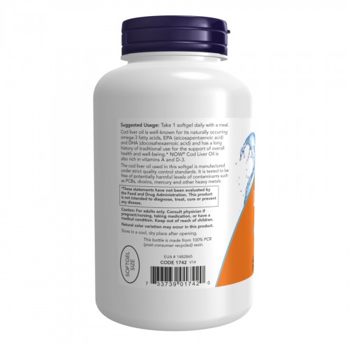 Cod Liver Oil 650mg - 250 sgels 2022-10-2375 Now Foods Cod Liver Oil 650mg - 250 sgels 2022-10-2375 Now Foods