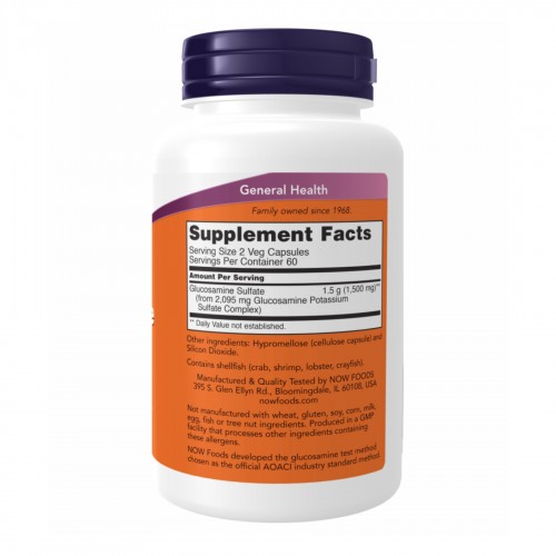 Glucosamine Sulfate 750mg - 240 vcaps 2022-10-2398 Now Foods Glucosamine Sulfate 750mg - 240 vcaps 2022-10-2398 Now Foods