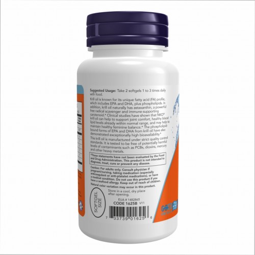Krill Oil 500 mg - 60 sgels 2022-10-0674 Now Foods Krill Oil 500 mg - 60 sgels 2022-10-0674 Now Foods