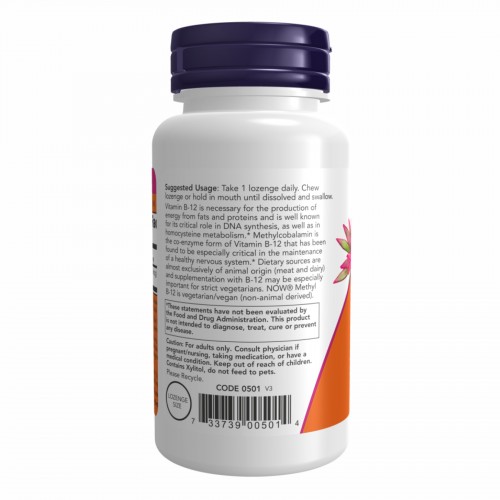 Methyl B-12 10000mcg - 60 lozenges 100-99-7519639-20 Now Foods Methyl B-12 10000mcg - 60 lozenges 100-99-7519639-20 Now Foods