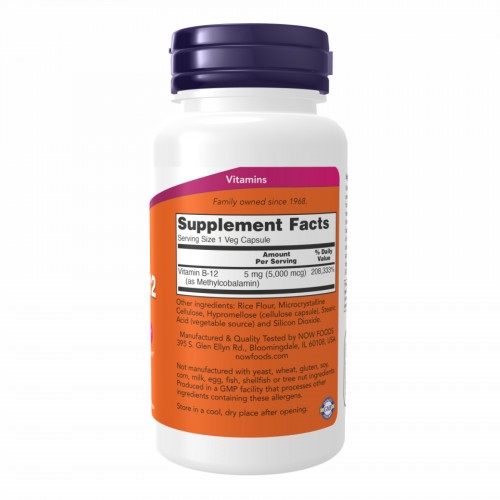 Methyl B-12 5000mcg - 90 vcaps 2022-10-2567 Now Foods Methyl B-12 5000mcg - 90 vcaps 2022-10-2567 Now Foods
