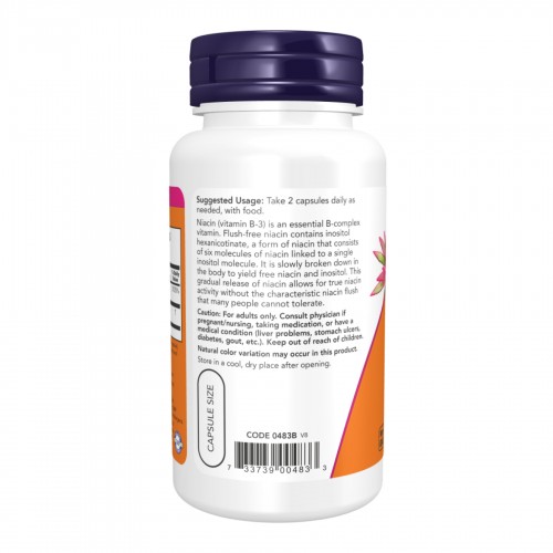 Niacin Flush Free 250mg - 90 vcaps 2022-10-0664 Now Foods Niacin Flush Free 250mg - 90 vcaps 2022-10-0664 Now Foods