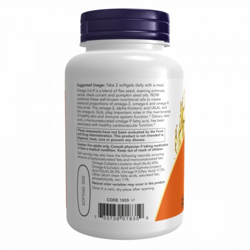 Omega 3-6-9 1000 mg - 250 Softgels 2022-10-0409 Now Foods Omega 3-6-9 1000 mg - 250 Softgels 2022-10-0409 Now Foods