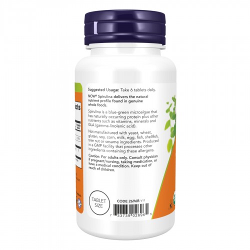 Spirulina 500mg - 500 tabs 2022-10-0688 Now Foods Spirulina 500mg - 500 tabs 2022-10-0688 Now Foods