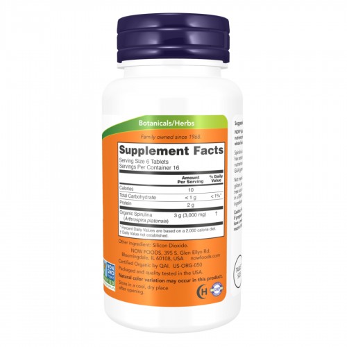 Spirulina 500mg - 500 tabs 2022-10-0688 Now Foods Spirulina 500mg - 500 tabs 2022-10-0688 Now Foods