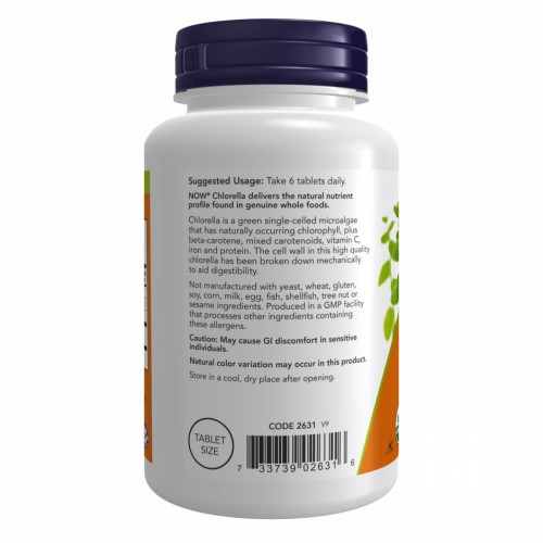 Organic Chlorella 500mg - 200 tabs 2022-10-0078 Now Foods Organic Chlorella 500mg - 200 tabs 2022-10-0078 Now Foods