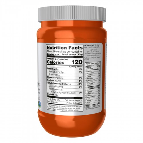 Pea Protein - 340g Unflavored 2022-10-2588 Now Foods Pea Protein - 340g Unflavored 2022-10-2588 Now Foods