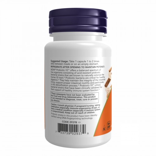 Probiotic-10™ 25 Billion - 30 vcaps 2022-10-0086 Now Foods Probiotic-10™ 25 Billion - 30 vcaps 2022-10-0086 Now Foods