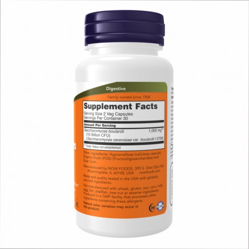 Saccharomyces Boulardii - 60veg caps 100-33-7828668-20 Now Foods Saccharomyces Boulardii - 60veg caps 100-33-7828668-20 Now Foods