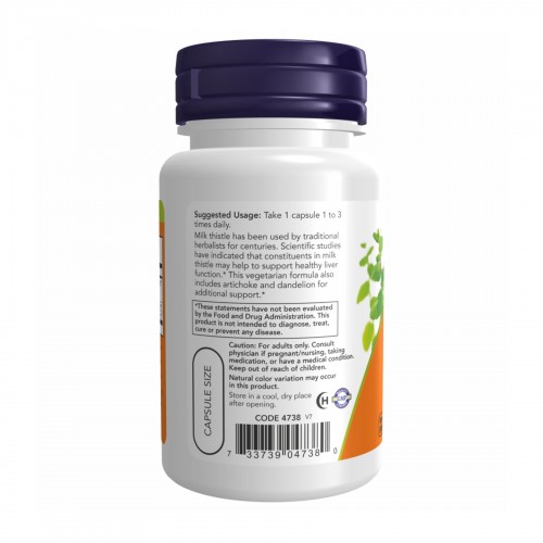 Silymarin Milk Thistle 300mg - 100 vcaps 2022-10-0713 Now Foods Silymarin Milk Thistle 300mg - 100 vcaps 2022-10-0713 Now Foods