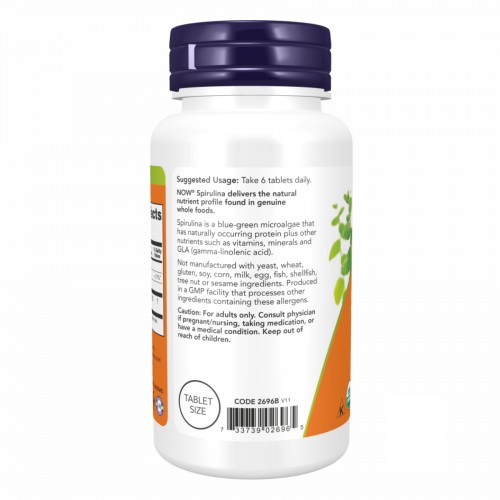 Spirulina 500 mg - 200 tabs 2022-10-0407 Now Foods Spirulina 500 mg - 200 tabs 2022-10-0407 Now Foods
