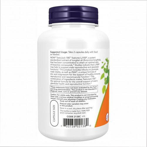 Testo Jack 100 - 120 vcaps 2022-10-0681 Now Foods Testo Jack 100 - 120 vcaps 2022-10-0681 Now Foods