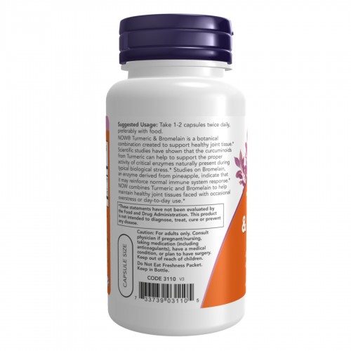 Turmeric & Bromelain - 90 vcaps 2022-10-2620 Now Foods Turmeric & Bromelain - 90 vcaps 2022-10-2620 Now Foods
