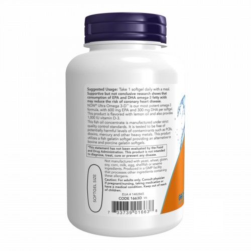 Ultra Omega 3-D™ Fish Oil - 180 Fish Softgels 2022-10-0410 Now Foods Ultra Omega 3-D™ Fish Oil - 180 Fish Softgels 2022-10-0410 Now Foods