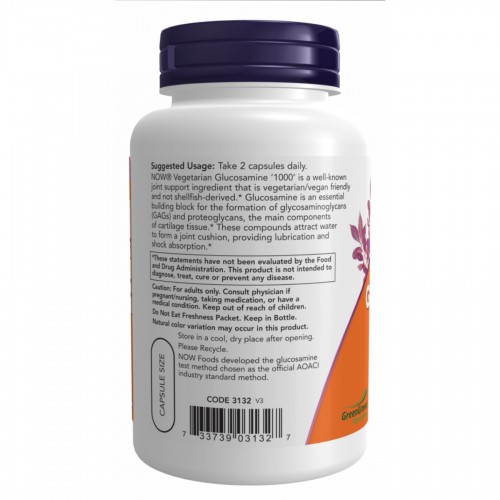 Veg Glucosamine 1000mg - 90 vcaps 2022-10-0697 Now Foods Veg Glucosamine 1000mg - 90 vcaps 2022-10-0697 Now Foods