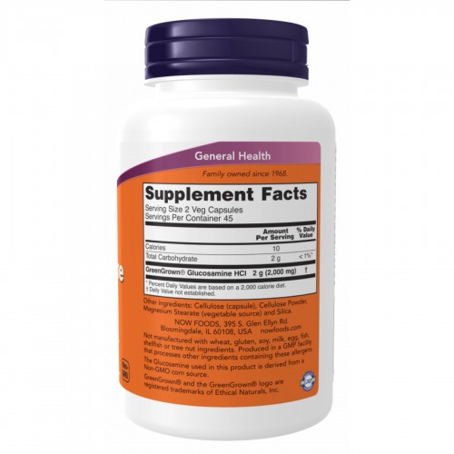 Veg Glucosamine 1000mg - 90 vcaps 2022-10-0697 Now Foods Veg Glucosamine 1000mg - 90 vcaps 2022-10-0697 Now Foods
