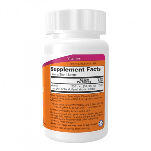 VIT D-3 10,000 IU - 240 sgels 2022-10-0662 Now Foods VIT D-3 10,000 IU - 240 sgels 2022-10-0662 Now Foods