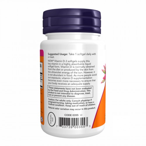 VIT D-3 2000 IU - 240 sgels 2022-09-1192 Now Foods VIT D-3 2000 IU - 240 sgels 2022-09-1192 Now Foods