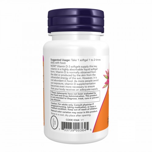 VIT D-3 400 IU - 180 sgels 2022-09-1185 Now Foods VIT D-3 400 IU - 180 sgels 2022-09-1185 Now Foods