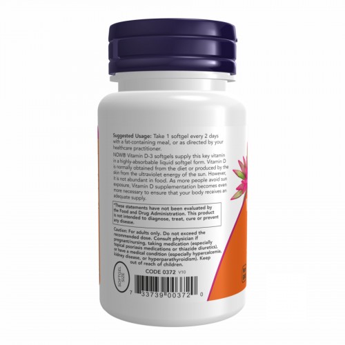 VIT D-3 5000 IU - 120 sgels 2022-09-1189 Now Foods VIT D-3 5000 IU - 120 sgels 2022-09-1189 Now Foods