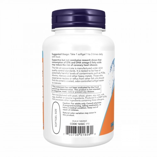 Omega-3 Enteric - 90 sgels 2022-10-0055 Now Foods Omega-3 Enteric - 90 sgels 2022-10-0055 Now Foods