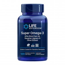 Super Omega-3 EPA/DHA Fish Oil, Sesame Lignans & Olive Extract - 120 Enteric coated softgels Super Omega-3 EPA/DHA Fish Oil, Sesame Lignans & Olive Extract - 120 Enteric coated softgels