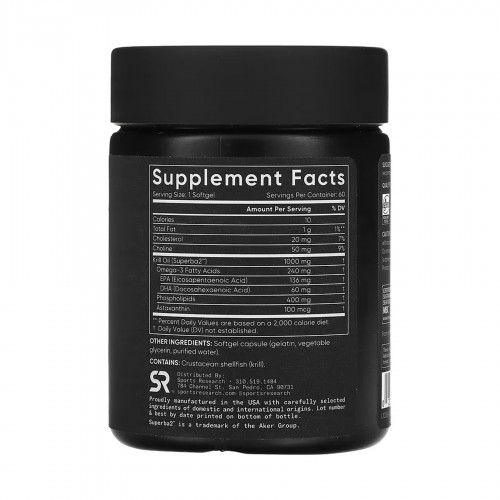 Omega-3 Krill Oil 1000mg - 60 softgels 2023-10-6176 Sport Research Omega-3 Krill Oil 1000mg - 60 softgels 2023-10-6176 Sport Research
