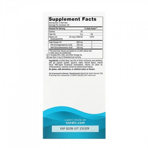 Omega-3D - 120 softgels 2023-10-5985 Nordic Naturals Omega-3D - 120 softgels 2023-10-5985 Nordic Naturals