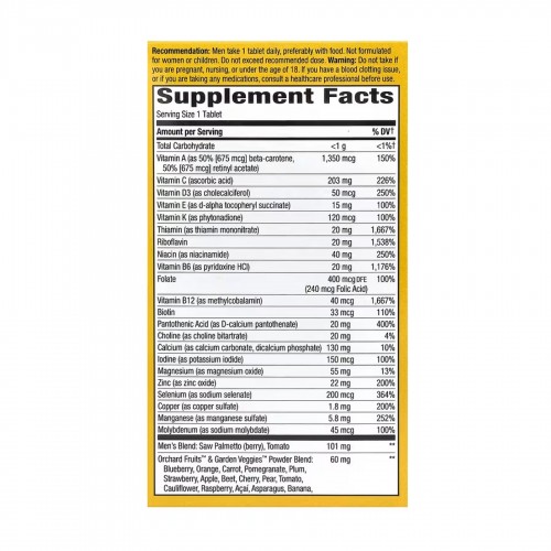 Once Daily Men's Ultra Multivitamin - 60 tabs 2022-10-1055 Nature's Way Once Daily Men's Ultra Multivitamin - 60 tabs 2022-10-1055 Nature's Way