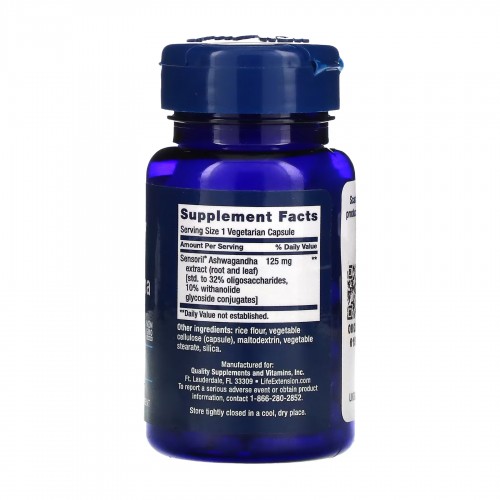 Optimized Ashwagandha - 60 vcaps 2022-10-1881 Life Extension Optimized Ashwagandha - 60 vcaps 2022-10-1881 Life Extension
