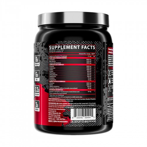 Outlift Clinical - 636.61g Fruit Punch 2023-10-6530 Nutrex Outlift Clinical - 636.61g Fruit Punch 2023-10-6530 Nutrex