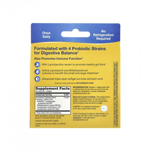 Primadophilus® Reuteri Probiotic Pearls - 30 softgels 2023-10-6433 Nature's Way Primadophilus® Reuteri Probiotic Pearls - 30 softgels 2023-10-6433 Nature's Way