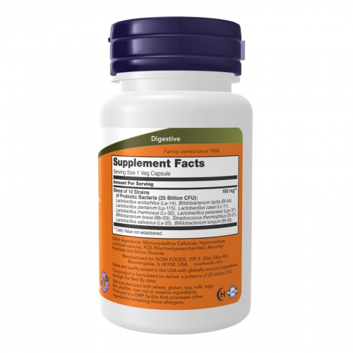 Probiotic-10™ 25 Billion - 100 vcaps 2023-10-2491 Now Foods Probiotic-10™ 25 Billion - 100 vcaps 2023-10-2491 Now Foods