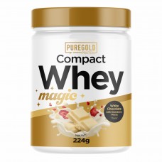 Compact Magic Whey Protein - 224g White Chocolate with Strawberry Pieces Compact Magic Whey Protein - 224g White Chocolate with Strawberry Pieces