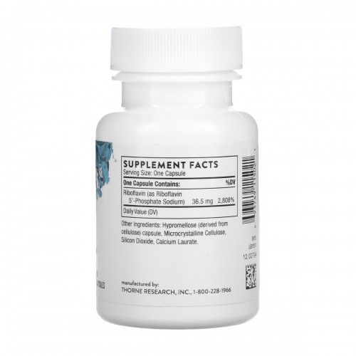 Riboflavin 5'- Phosphate - 60 caps 2023-10-3649 Thorne Riboflavin 5'- Phosphate - 60 caps 2023-10-3649 Thorne