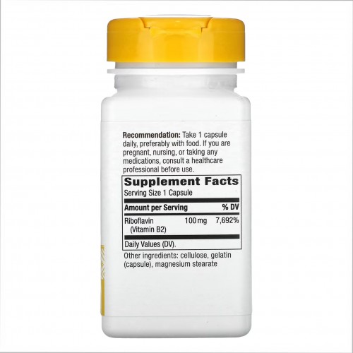 Riboflavin Vitamin B2 - 100 caps 2022-10-2057 Nature's Way Riboflavin Vitamin B2 - 100 caps 2022-10-2057 Nature's Way
