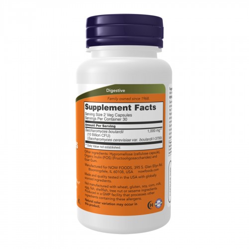 Saccharomyces Boulardii - 120 vcaps 2023-10-4600 Now Foods Saccharomyces Boulardii - 120 vcaps 2023-10-4600 Now Foods