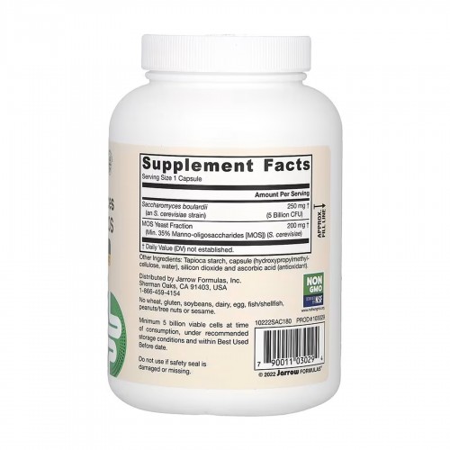 Saccharomyces Boulardii + MOS - 180 vcaps 2023-10-5561 Jarrow Formulas Saccharomyces Boulardii + MOS - 180 vcaps 2023-10-5561 Jarrow Formulas