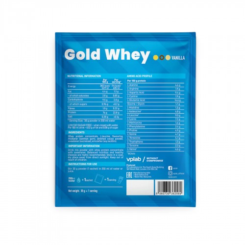 Sample Gold Whey - 30g Vanila 2023-10-3358 VPLab Sample Gold Whey - 30g Vanila 2023-10-3358 VPLab