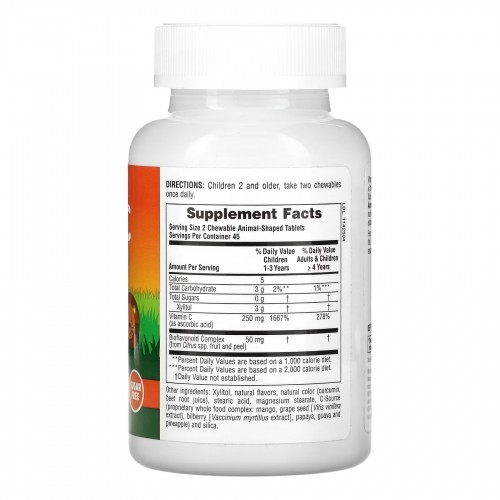 Kids Vit C Chewable Sugarfree - 90 tabs 2022-10-2844 Nature's Plus Kids Vit C Chewable Sugarfree - 90 tabs 2022-10-2844 Nature's Plus